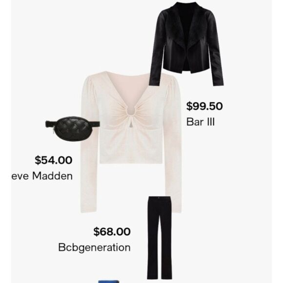 BAR III Women's Faux Leather- Flyaway Jacket Size PL/LGE - Picture 15 of 16